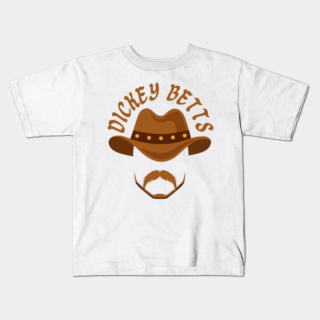 Dickey Betts Kids T-Shirt by murshid